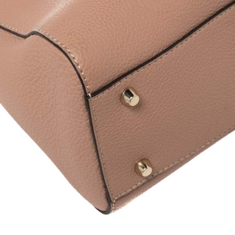 Pre Owned Furla Pink Pebbled Leather Amelie Satchel