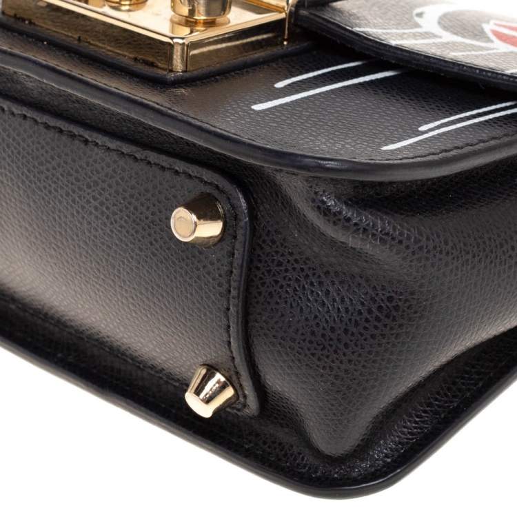 مملوكة مسبقًا Furla Black Leather Mini Cool Metropolis Crossbody Bag