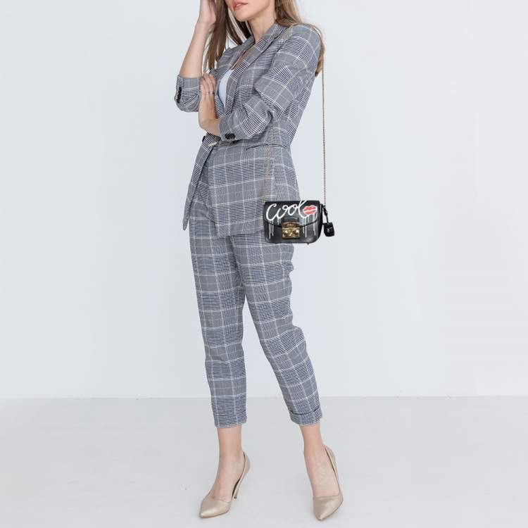 مملوكة مسبقًا Furla Black Leather Mini Cool Metropolis Crossbody Bag