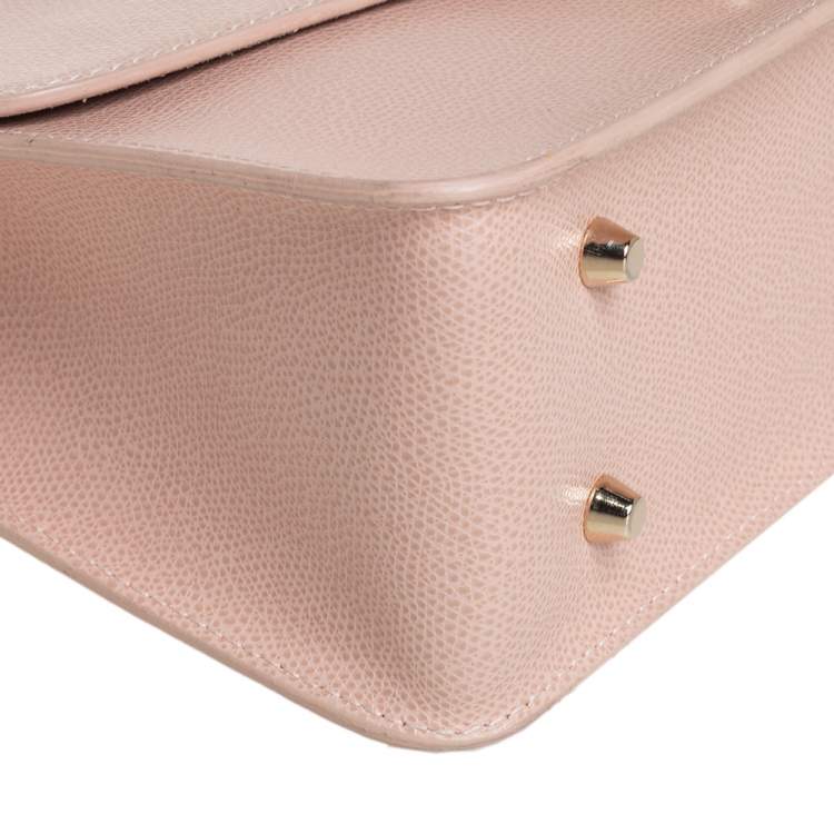 Pre Owned Furla Powder Pink Leather Metropolis Shoulder Bag