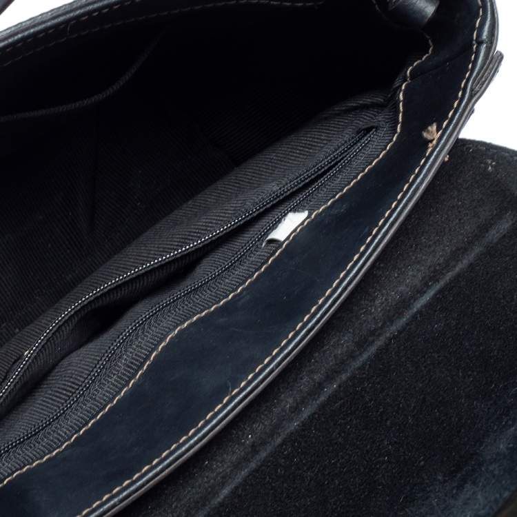 Pre Owned Furla Black Leather Small Metropolis Satchel