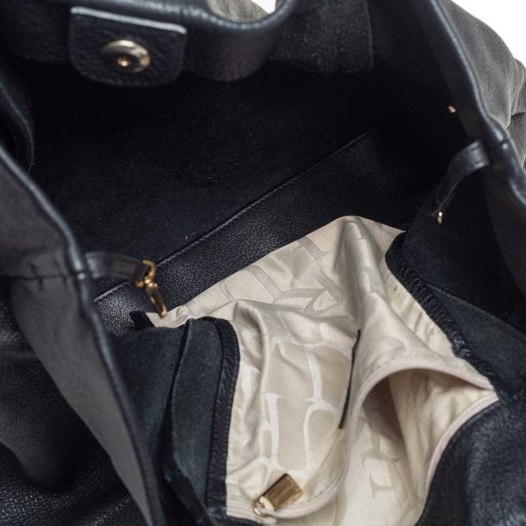 Pre Owned Furla Black Soft Leather Tote