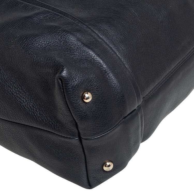 Pre Owned Furla Black Soft Leather Tote