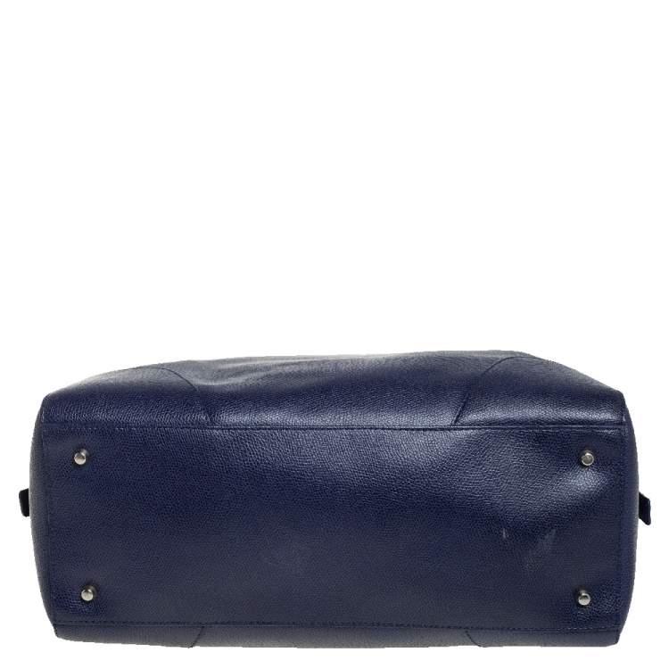 Pre Owned Furla Navy Blue Leather Tessa Satchel
