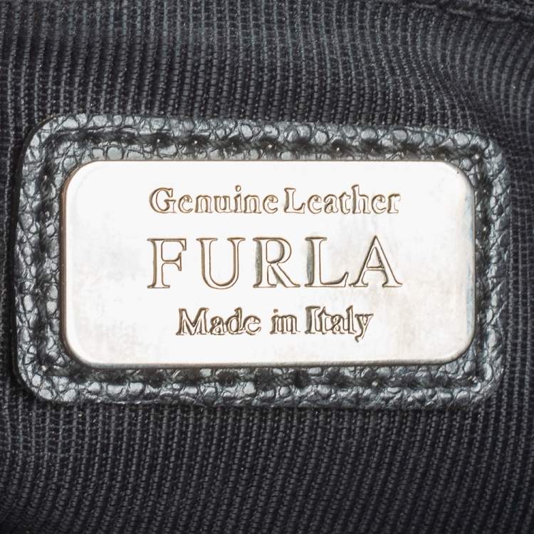 Pre Owned Furla Black Leather Large Metropolis Tote