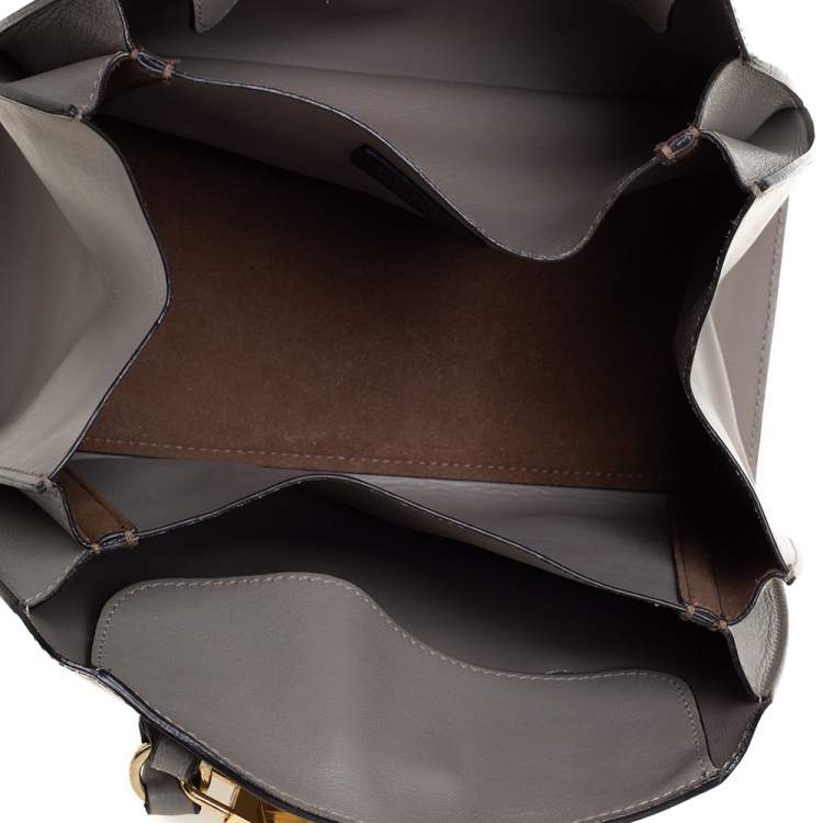 Pre Owned Furla Grey Leather Mira Shoulder Bag