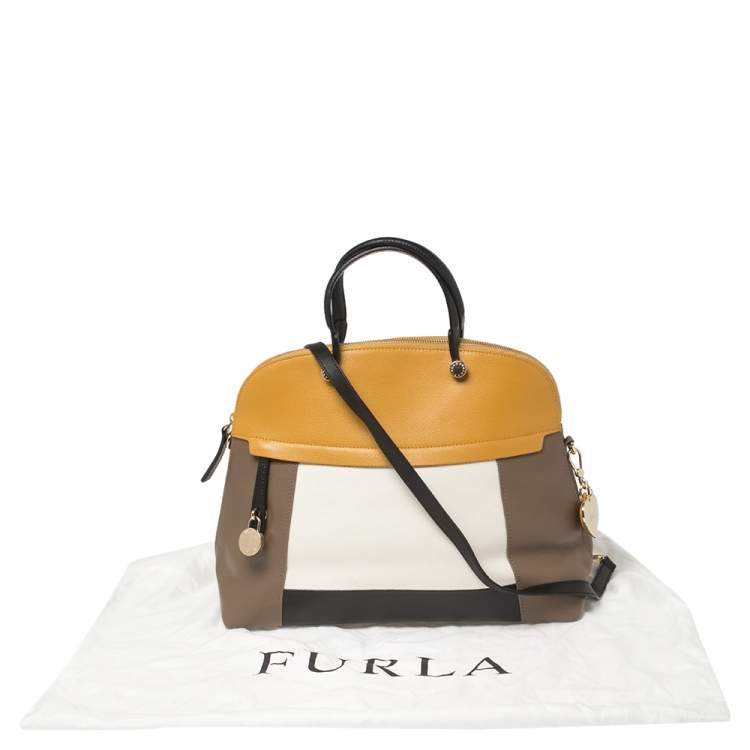 Pre Owned Furla Multicolor Leather Piper Dome Satchel