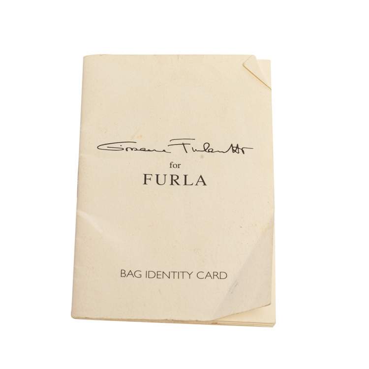 Pre Owned Furla Tan Leather Turn Lock Tote