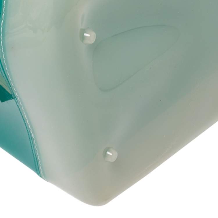 Pre Owned Furla Green/Grey PVC Candy Satchel
