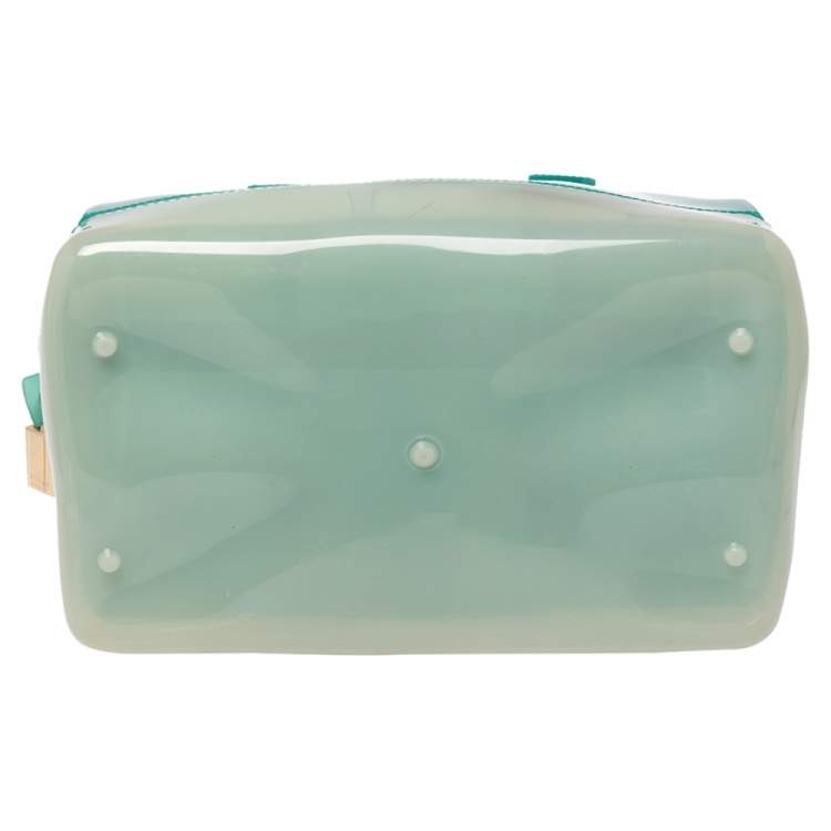 Pre Owned Furla Green/Grey PVC Candy Satchel