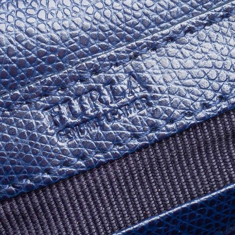 Pre Owned Furla Blue Leather Micro Metropolis Shoulder Bag