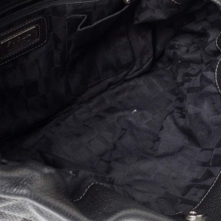 Pre Owned Furla Black Leather Hobo