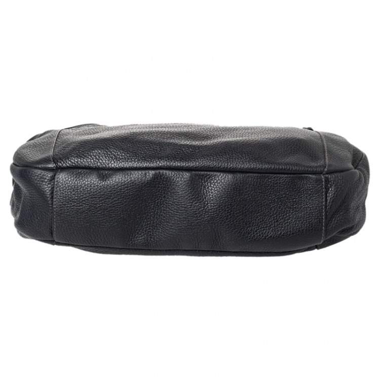 Pre Owned Furla Black Leather Hobo