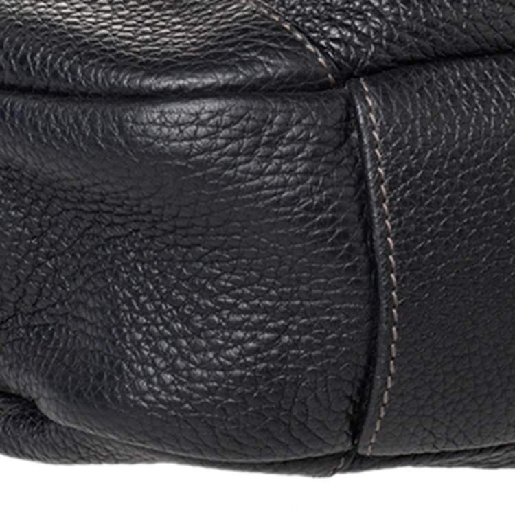 Pre Owned Furla Black Leather Hobo
