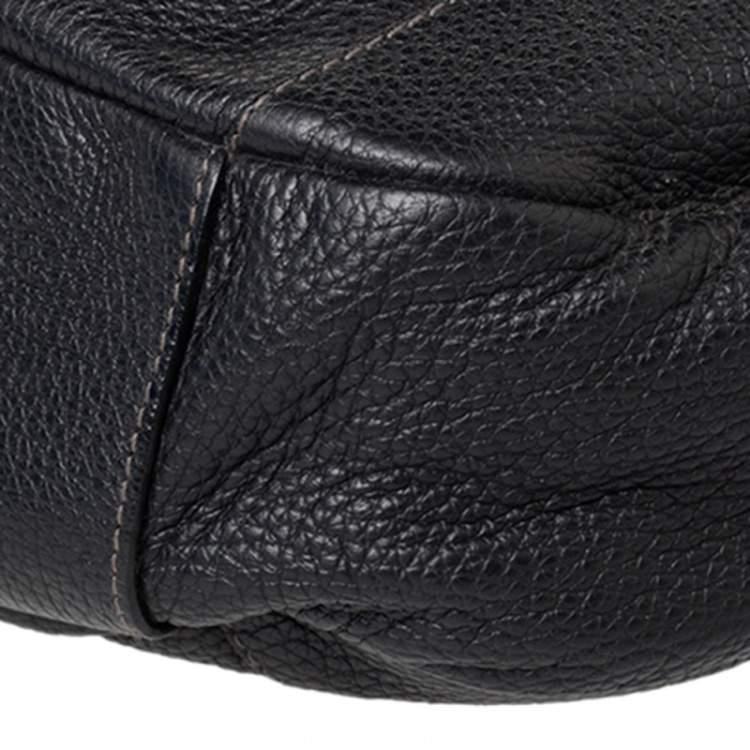 Pre Owned Furla Black Leather Hobo