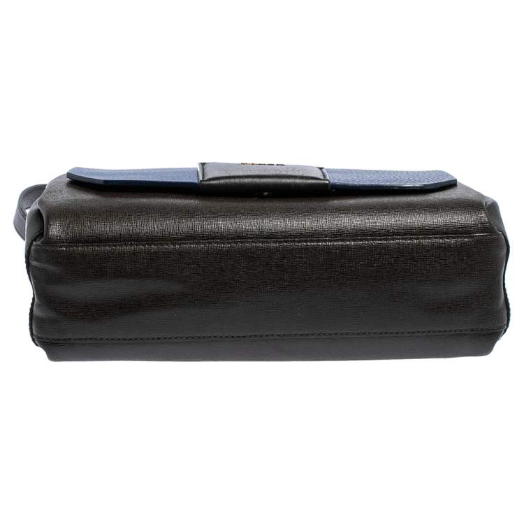 Pre Owned Furla Tri Color Leather Meridienne Shoulder Bag