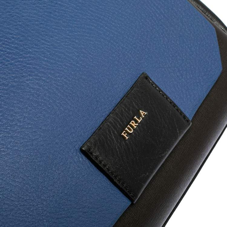 Pre Owned Furla Tri Color Leather Meridienne Shoulder Bag