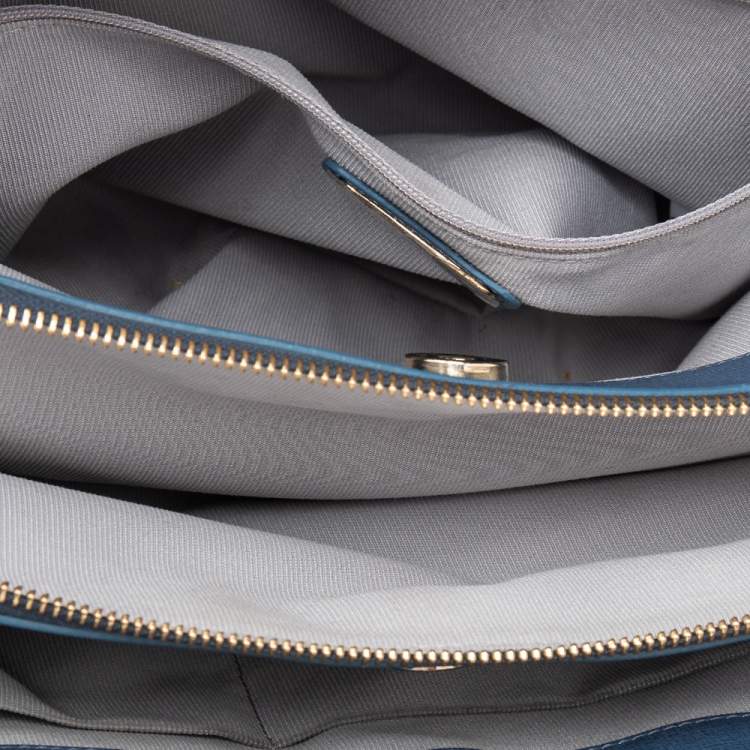 مملوكة مسبقًا Furla Blue Leather Tessa Tote