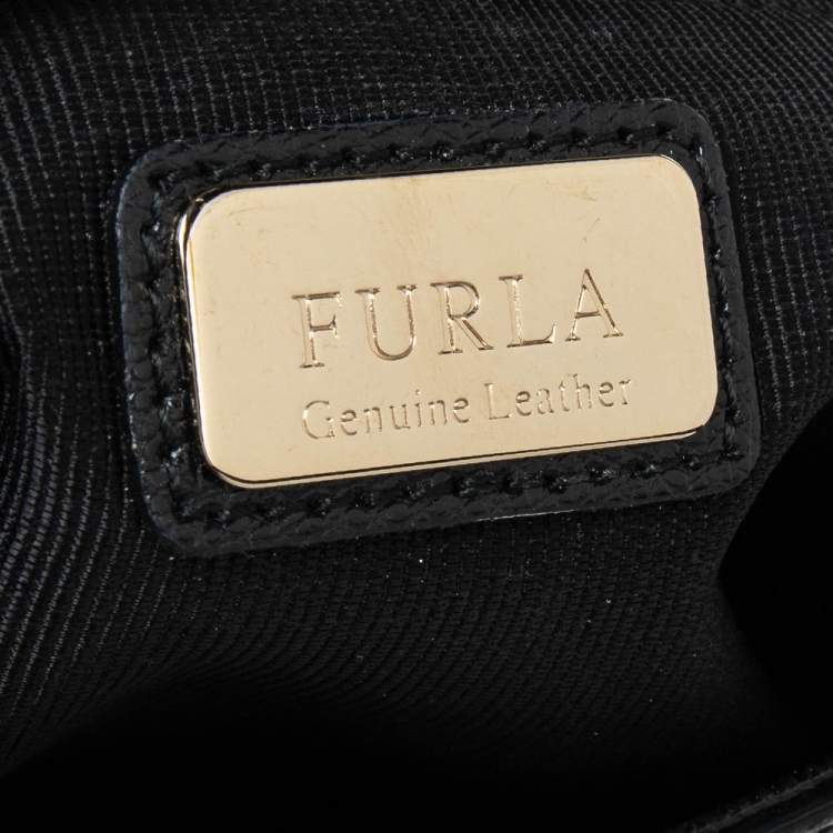 Pre Owned Furla Black Leather Metropolis Tote