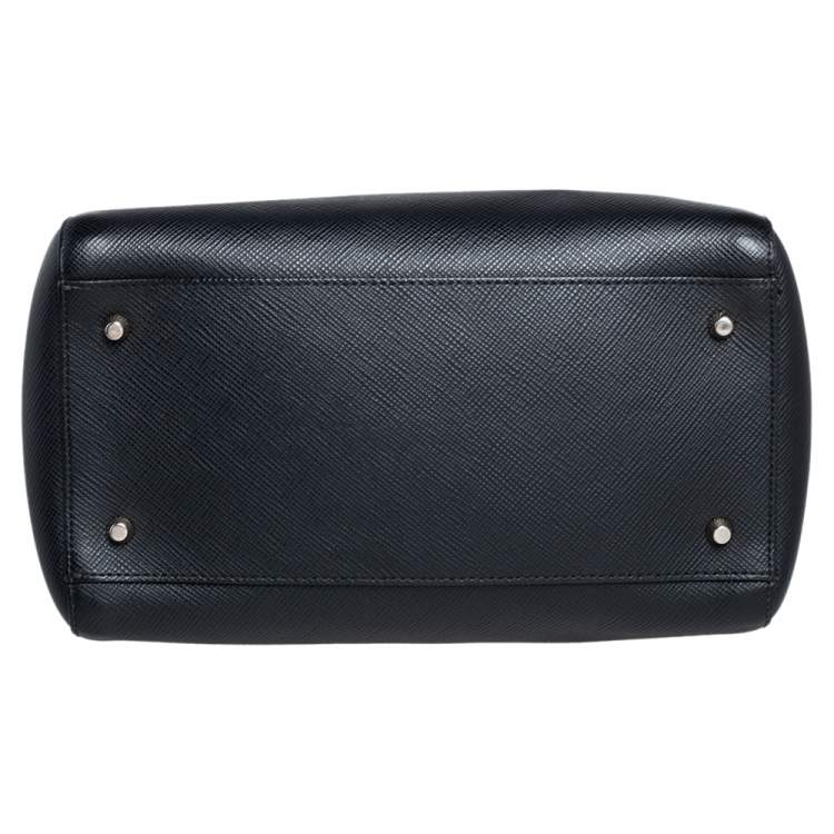 Pre Owned Furla Black Leather Zip Satchel