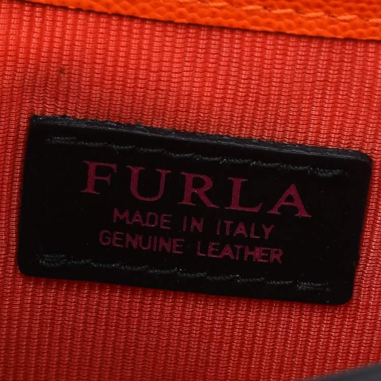 مملوكة مسبقًا Furla Orange Leather Mimi Shoulder Bag
