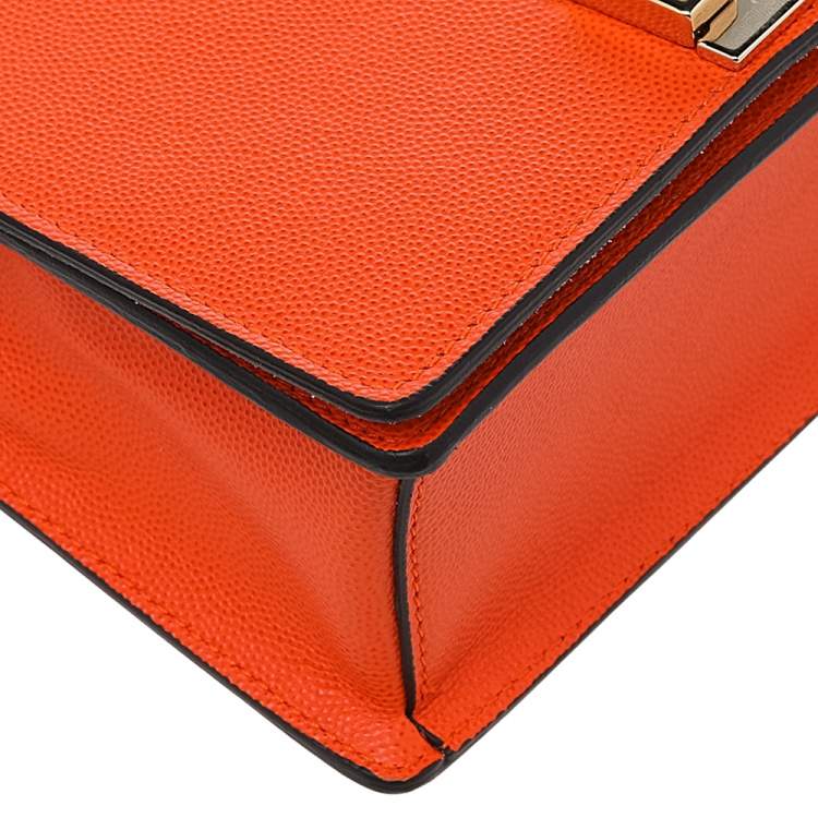 مملوكة مسبقًا Furla Orange Leather Mimi Shoulder Bag