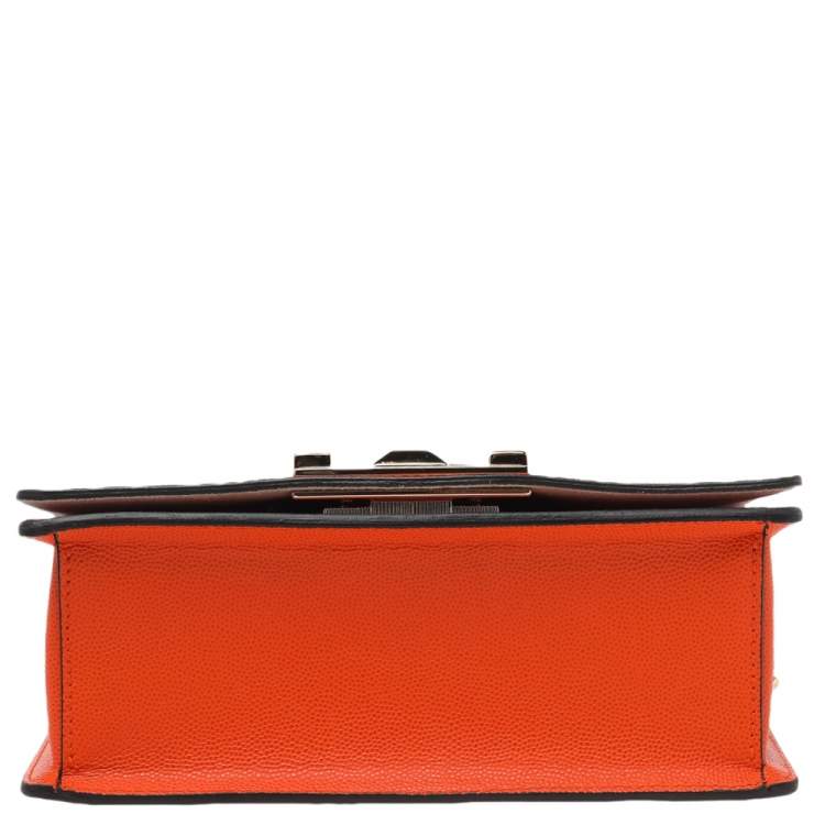 مملوكة مسبقًا Furla Orange Leather Mimi Shoulder Bag