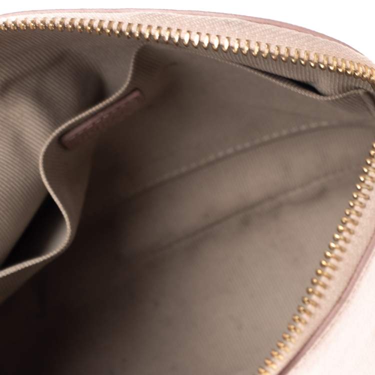 Pre Owned Furla Pink Leather Milky Crossbody Bag