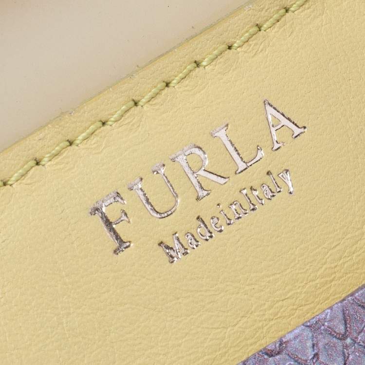 مملوكة مسبقًا Furla Yellow Rubber and Leather Candy Bag 
