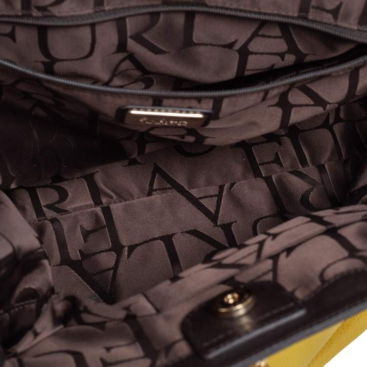 Pre Owned Furla Tri Color Leather Open Satchel