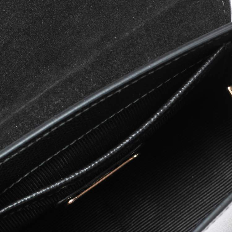Pre Owned Furla Black Leather Mini Metropolis Chain Crossbody Bag