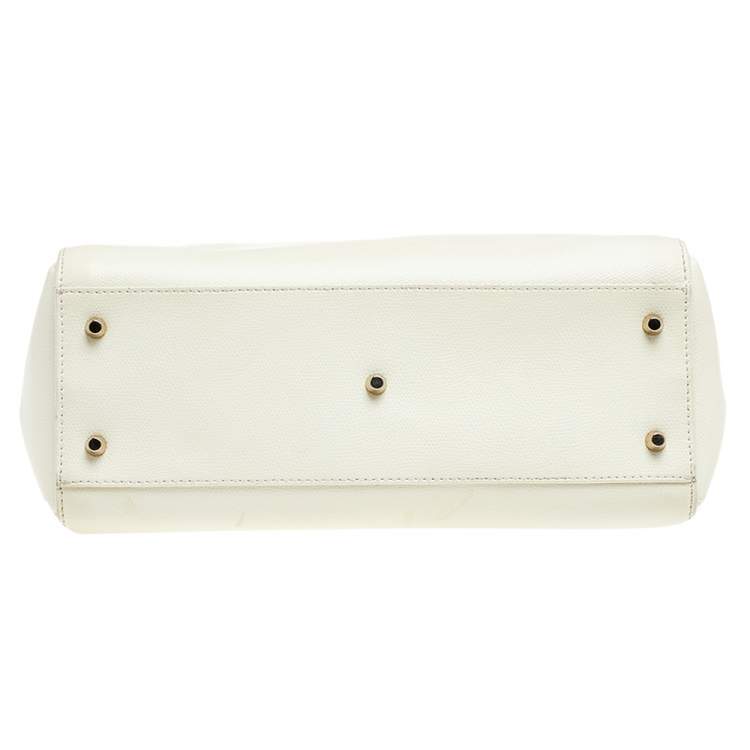 Pre Owned Furla Cream Leather Metropolis Tote