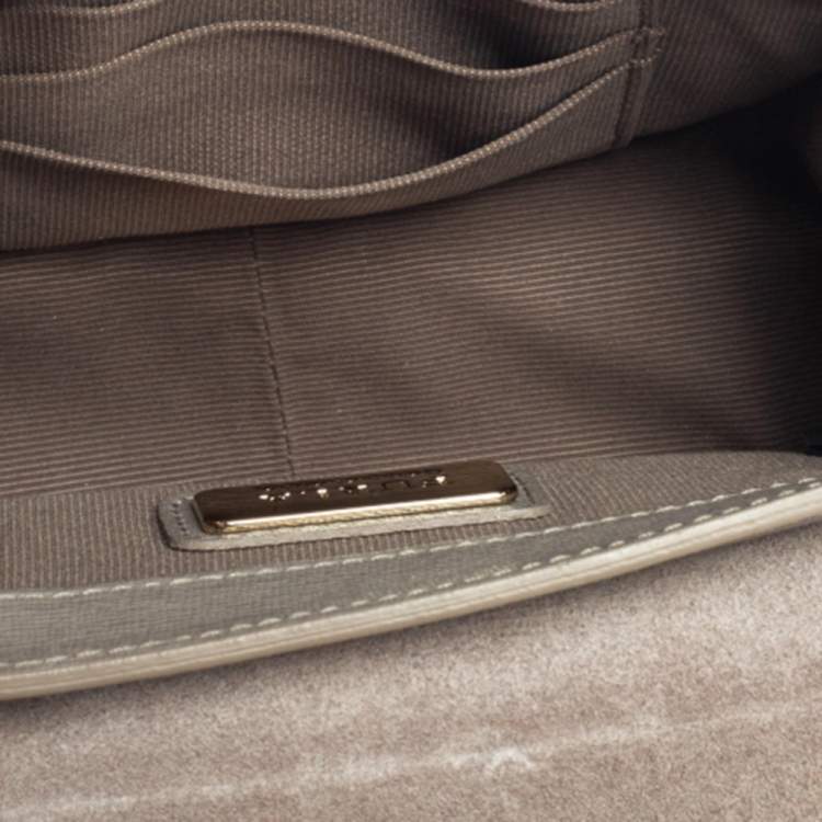 مملوكة مسبقًا Furla Grey Leather Julia Studded Crossbody Bag