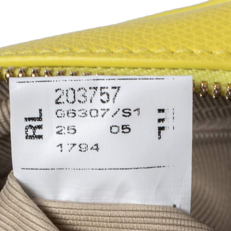 Pre Owned Furla Yellow Leather Dolly Satchel