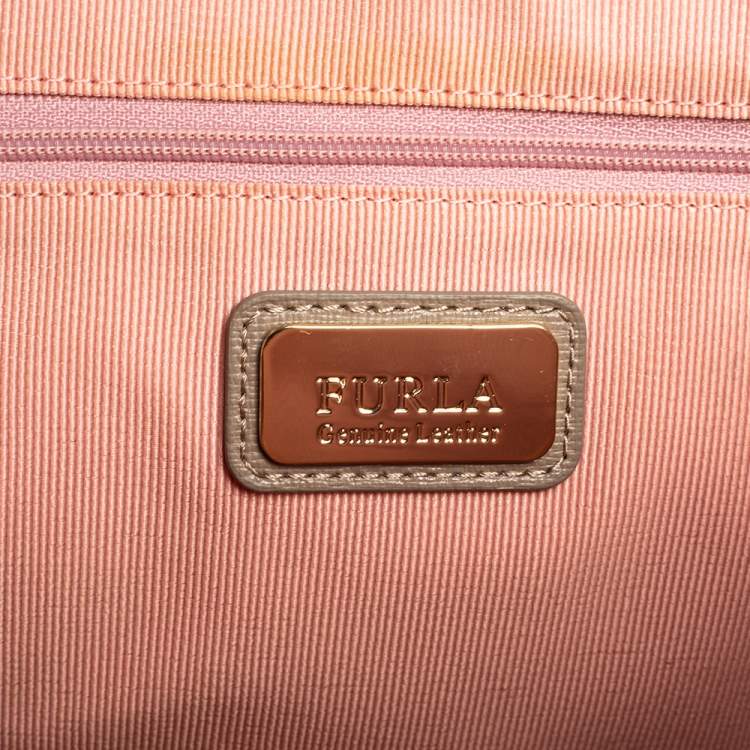 مملوكة مسبقًا Furla Grey Leather Top Zip Tote