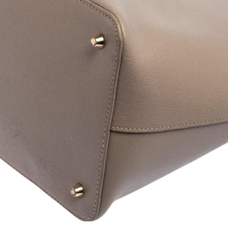 مملوكة مسبقًا Furla Grey Leather Top Zip Tote