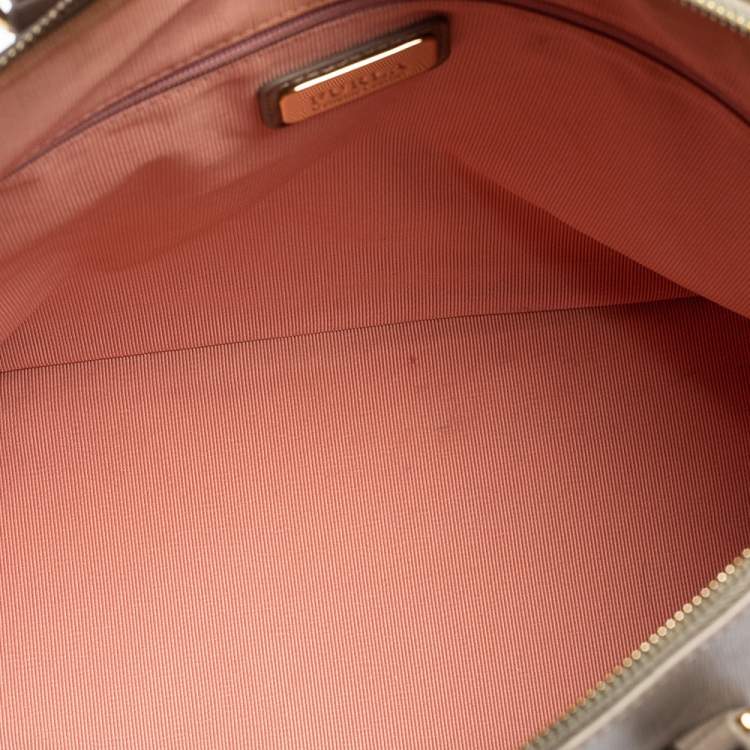 مملوكة مسبقًا Furla Grey Leather Top Zip Tote
