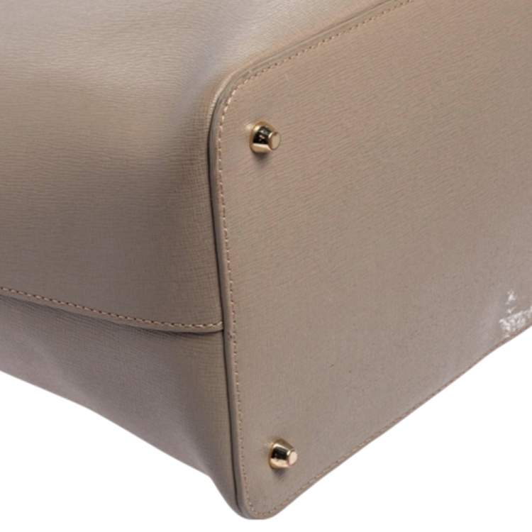 مملوكة مسبقًا Furla Grey Leather Top Zip Tote