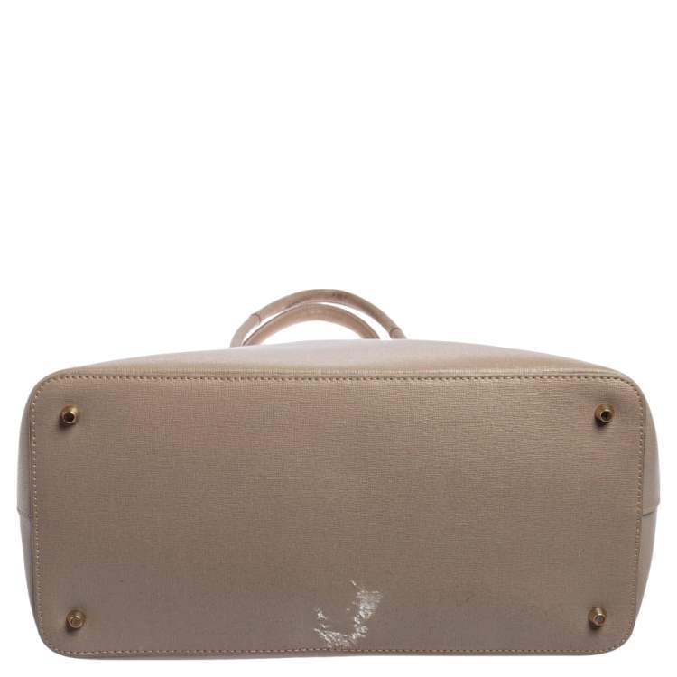مملوكة مسبقًا Furla Grey Leather Top Zip Tote