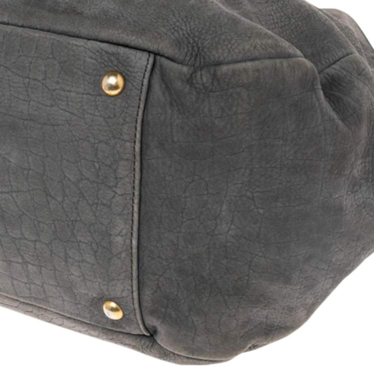 Pre Owned Furla Grey Croc Embossed Leather Open Tote 