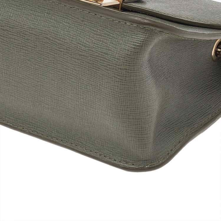 مملوكة مسبقًا Furla Grey Leather Metropolis Crossbody Bag