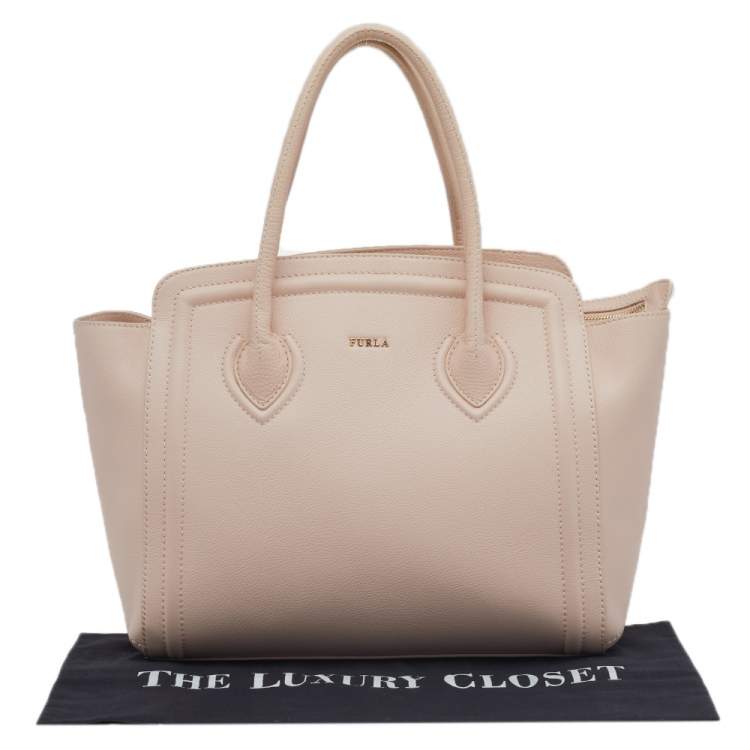 مملوكة مسبقًا Furla Light Pink Leather Medium College Tote