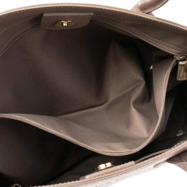 Pre Owned Furla Brown Leather Linda Tote