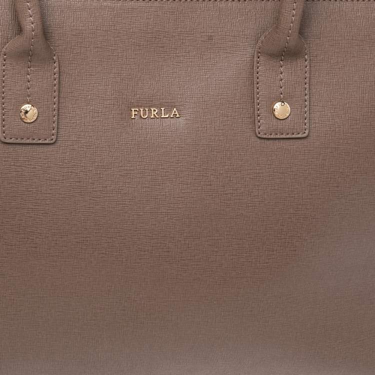 Pre Owned Furla Brown Leather Linda Tote