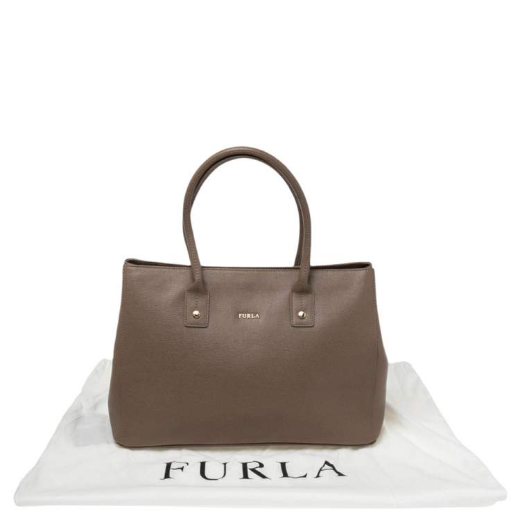 Pre Owned Furla Brown Leather Linda Tote