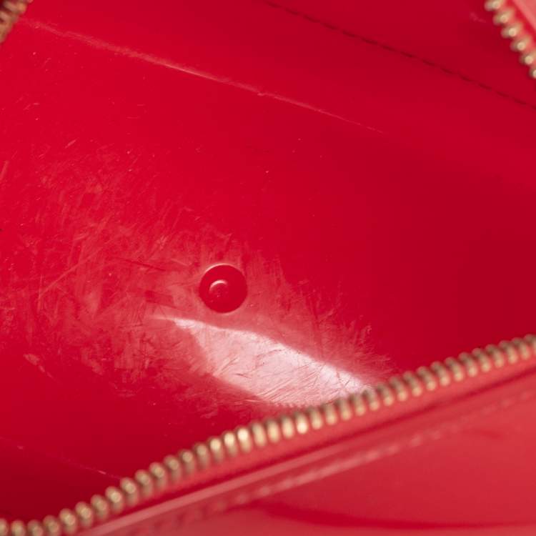 Pre Owned Furla Candy Red Glossy Rubber Mini Candy Satchel