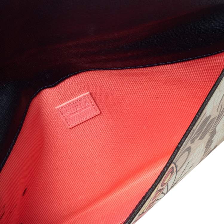 Pre Owned Furla Multicolor Leather Eden Wristlet Clutch
