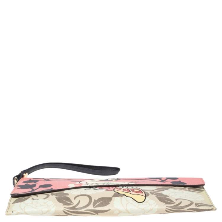 Pre Owned Furla Multicolor Leather Eden Wristlet Clutch