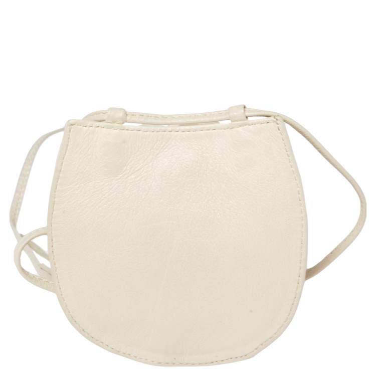 مملوكة مسبقًا Furla White Embellished Leather Mini Crossbody Bag