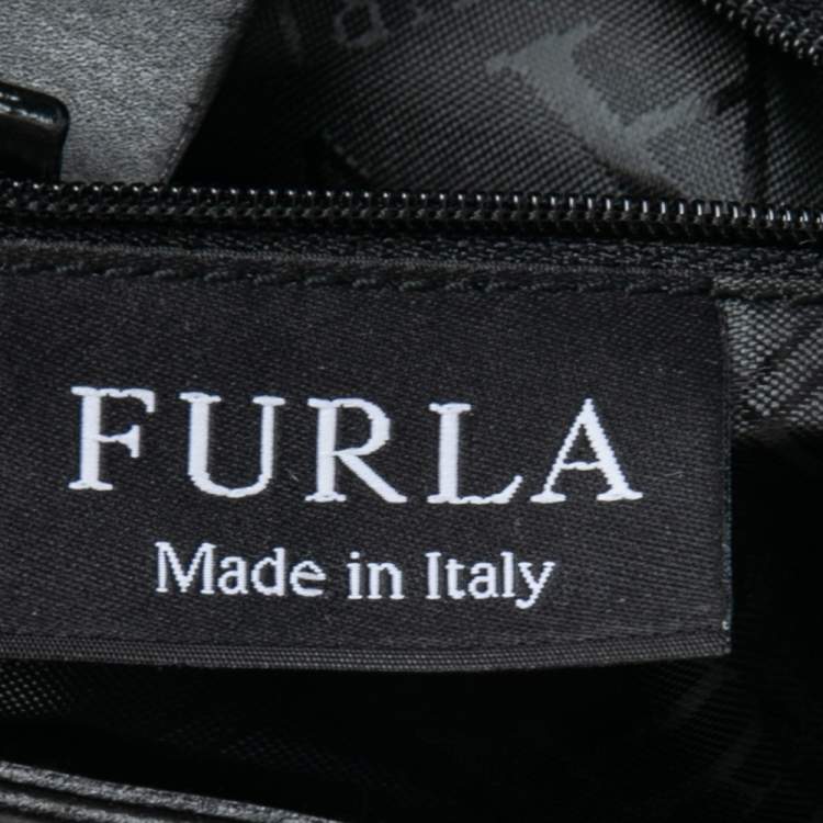 Pre Owned Furla Black Leather Shoulder Bag